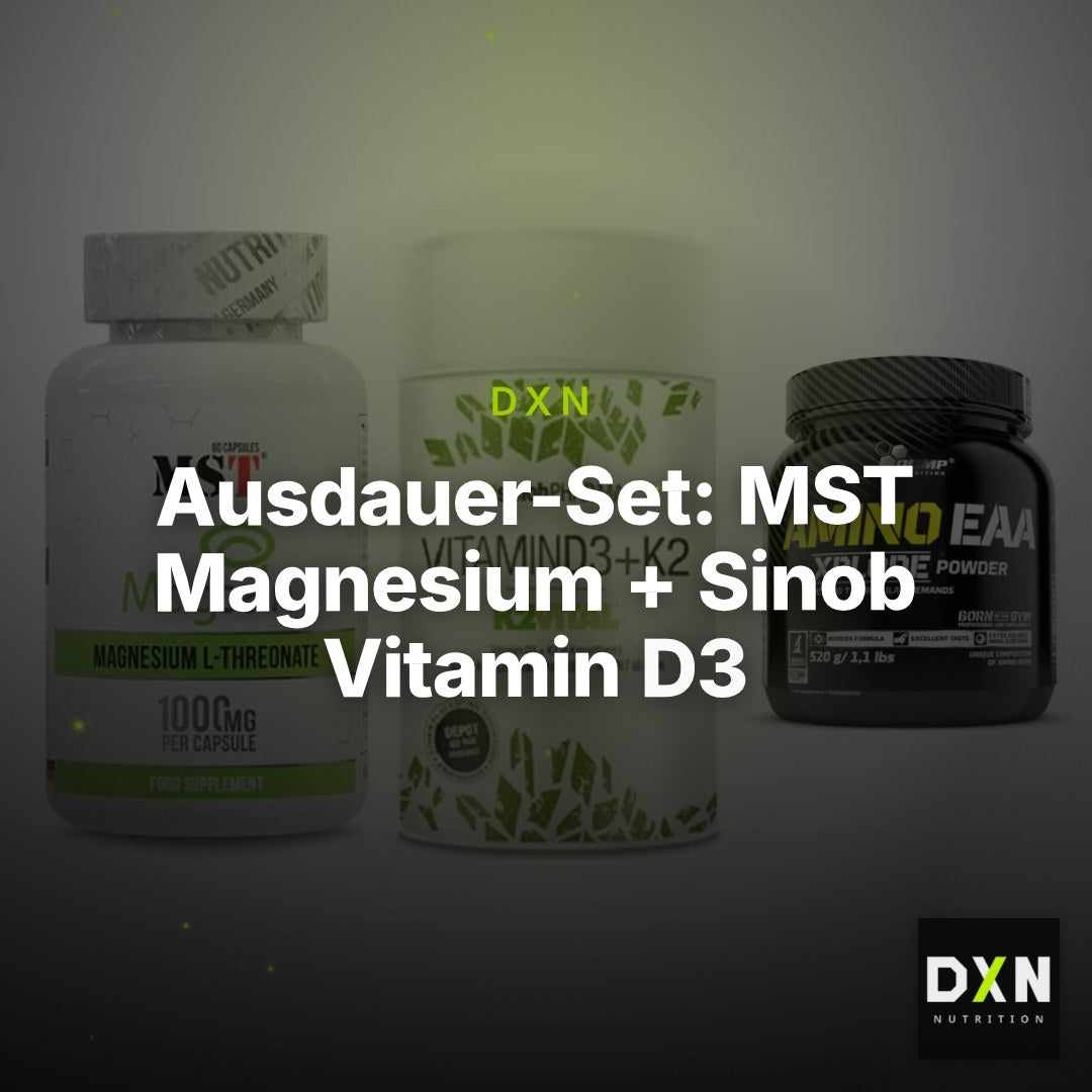Ausdauer-Set: MST Magnesium + Sinob Vitamin D3 + Olimp Amino EAA – Clean Showcase Plus