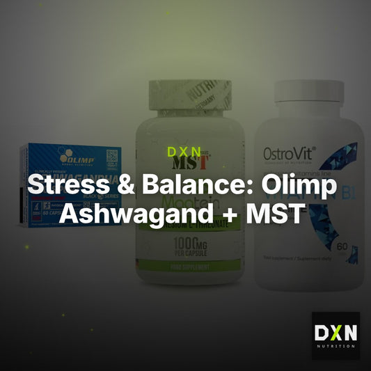 Stress & Balance: Olimp Ashwagand + MST Magnesium + Ostrovit – Clean Showcase Plus