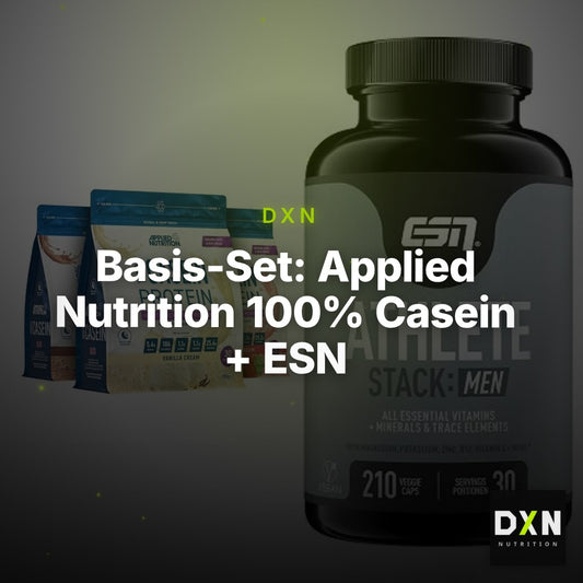 Basis-Set: Applied Nutrition 100% Casein + ESN Athlete Stack:MEN – Clean Showcase Plus