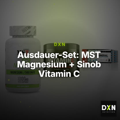 Ausdauer-Set: MST Magnesium + Sinob Vitamin C + Nutrend Multimin – Clean Showcase Plus