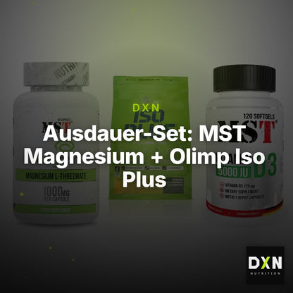 Ausdauer-Set: MST Magnesium + Olimp Iso Plus + MST Vitamin D3 – Clean Showcase Plus