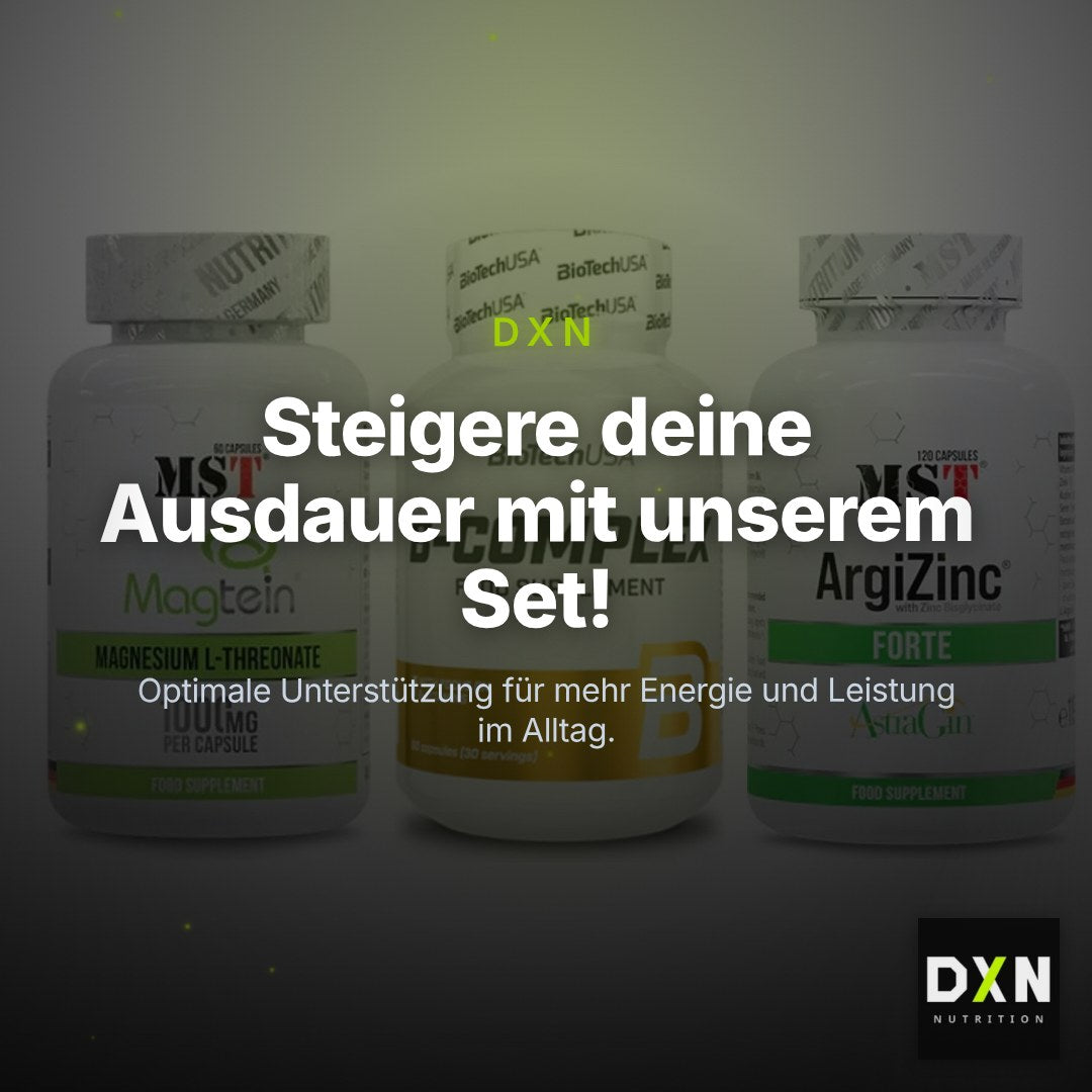 Ausdauer-Set: MST Magnesium + BioTech B + MST ArgiZinc – Clean Showcase Plus