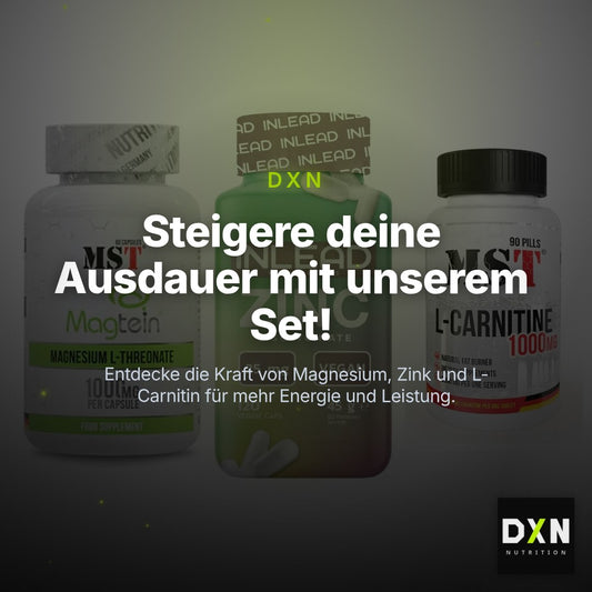 Ausdauer-Set: MST Magnesium + INLEAD Zink + MST L-Carnitine – Clean Showcase Plus