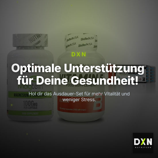 Ausdauer-Set: MST Magnesium + BioTech Vitamin + Nutrend Multimin – Clean Showcase Plus
