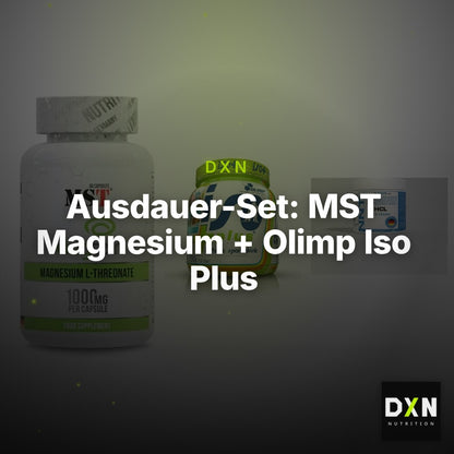 Ausdauer-Set: MST Magnesium + Olimp Iso Plus + NNT Arginin – Clean Showcase Plus