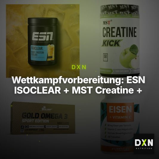 Wettkampfvorbereitung: ESN ISOCLEAR + MST Creatine + 2 weitere – Clean Showcase Plus