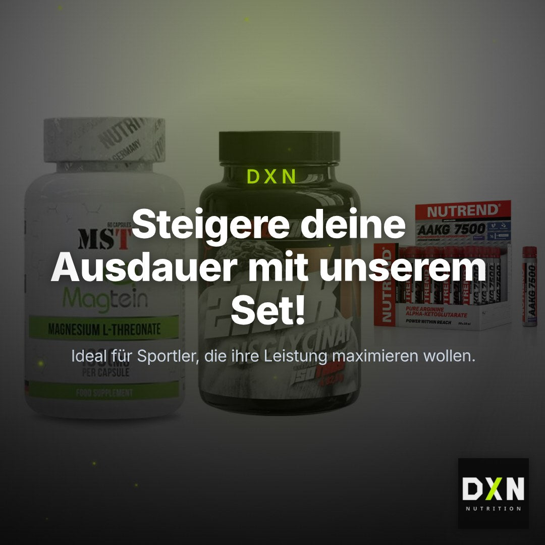 Ausdauer-Set: MST Magnesium + Big Zone Zink + Nutrend AAKG – Clean Showcase Plus