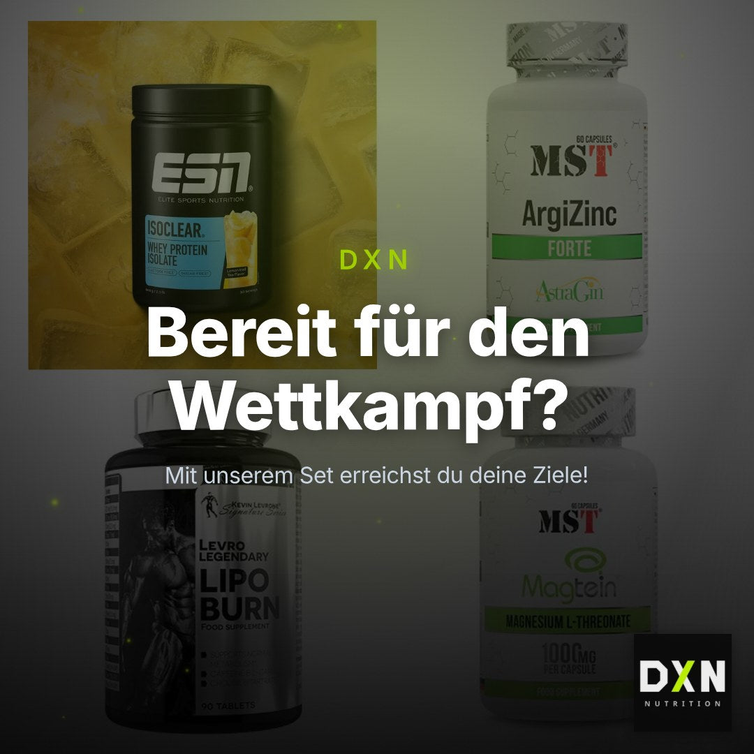 Wettkampfvorbereitung: ESN ISOCLEAR + MST ArgiZinc + 2 weitere – Clean Showcase Plus