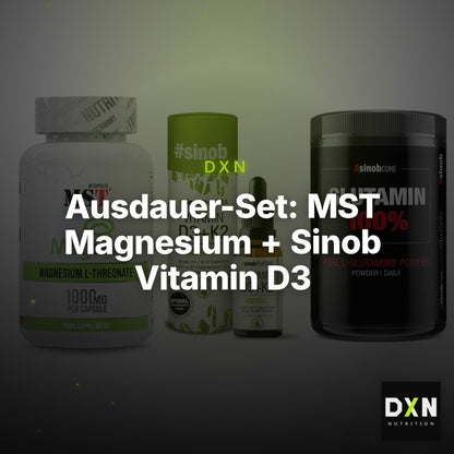 Ausdauer-Set: MST Magnesium + Sinob Vitamin D3 + Sinob Core – Clean Showcase Plus