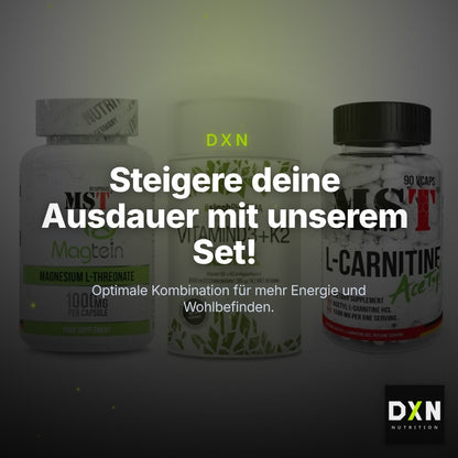 Ausdauer-Set: MST Magnesium + Sinob Vitamin D3 + MST L-Carnitine – Clean Showcase Plus