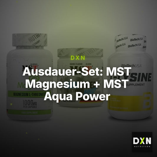 Ausdauer-Set: MST Magnesium + MST Aqua Power + BioTech L-Lysine – Clean Showcase Plus
