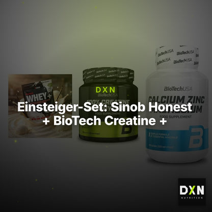 Einsteiger-Set: Sinob Honest + BioTech Creatine + BioTech Calcium – Clean Showcase Plus