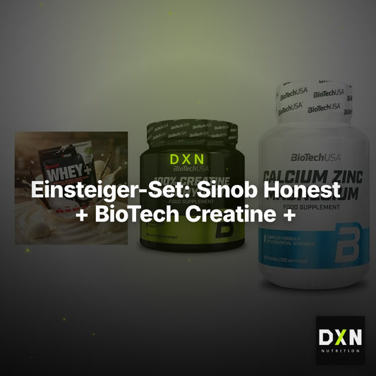 Einsteiger-Set: Sinob Honest + BioTech Creatine + BioTech Calcium – Clean Showcase Plus