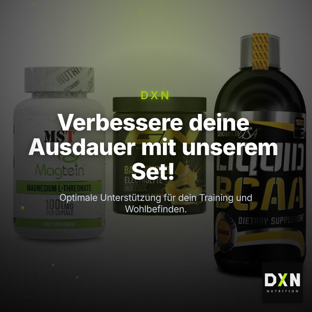 Ausdauer-Set: MST Magnesium + GN Base Powder + BioTech Liquid – Clean Showcase Plus