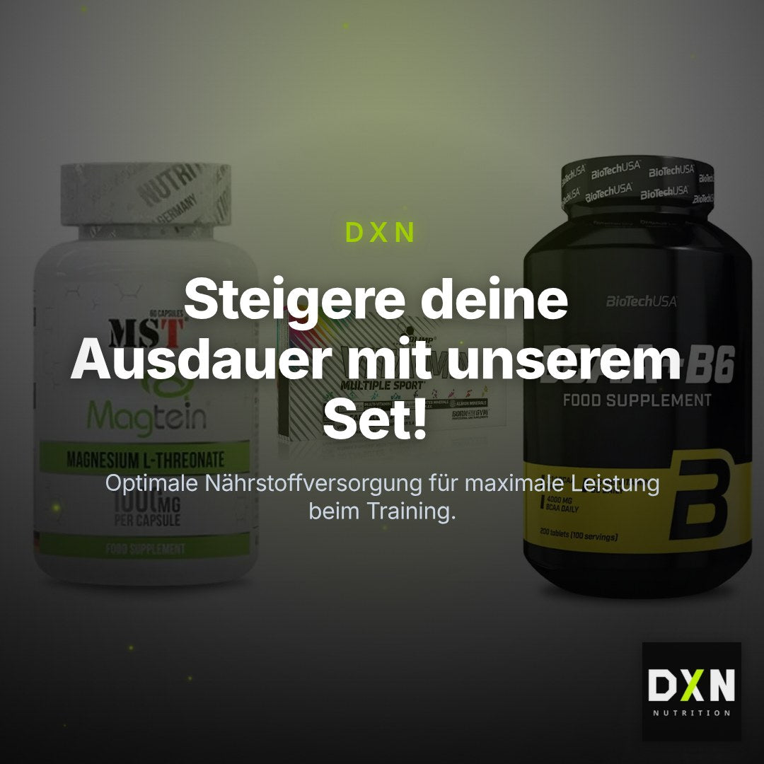 Ausdauer-Set: MST Magnesium + Olimp Vita-Min + BioTech BCAA+B6 – Clean Showcase Plus