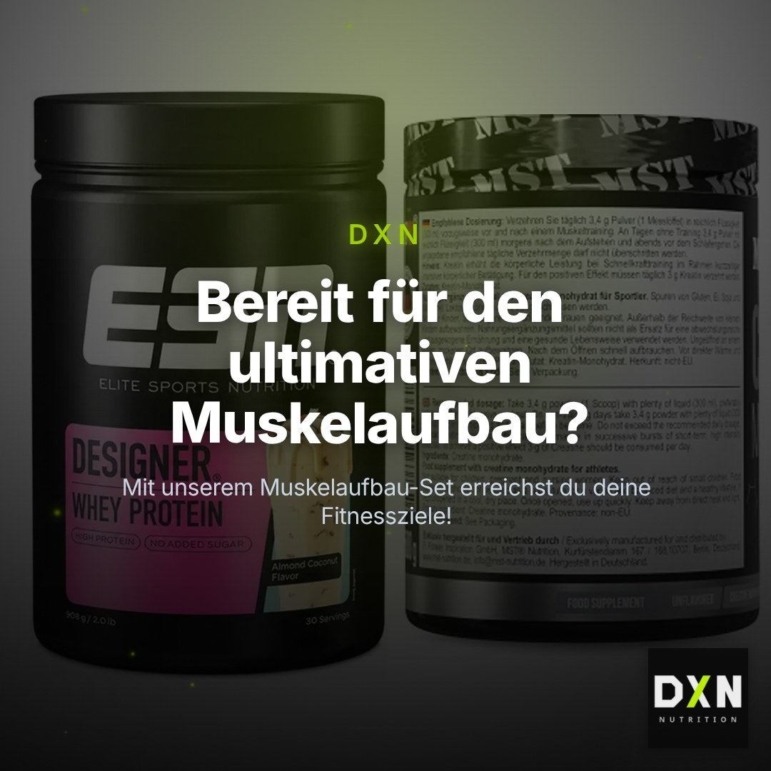 Muskelaufbau-Set: ESN Designer Whey + MST Creatin Monohydrate – Clean Showcase Plus