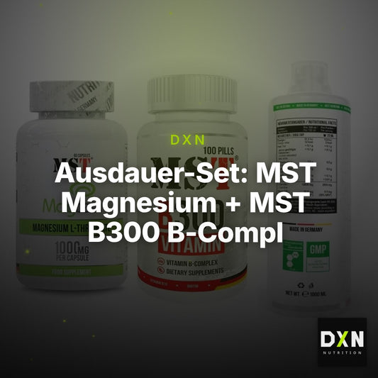 Ausdauer-Set: MST Magnesium + MST B300 B-Compl + MST L-Carnitine – Clean Showcase Plus