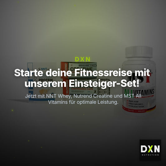Einsteiger-Set: NNT Whey + Nutrend Creatine + MST All Vitamins – Clean Showcase Plus