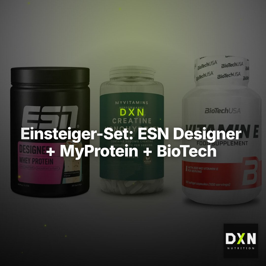 Einsteiger-Set: ESN Designer + MyProtein + BioTech Vitamin – Clean Showcase Plus