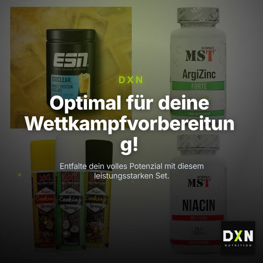 Wettkampfvorbereitung: ESN ISOCLEAR + MST ArgiZinc + 2 weitere – Clean Showcase Plus