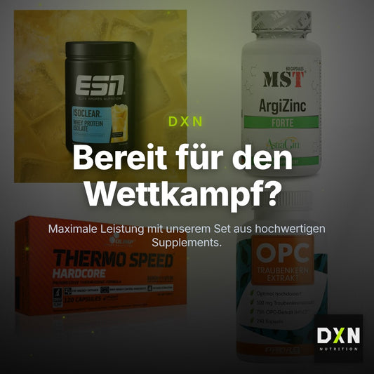 Wettkampfvorbereitung: ESN ISOCLEAR + MST ArgiZinc + 2 weitere – Clean Showcase Plus