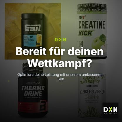 Wettkampfvorbereitung: ESN ISOCLEAR + MST Creatine + 2 weitere – Clean Showcase Plus