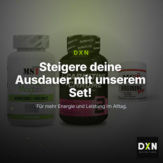 Ausdauer-Set: MST Magnesium + BioTech L-Carnit + MST Arginine RAW – Clean Showcase Plus