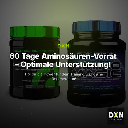 Aminosäuren-Zweimonatsvorrat: Scitec L-Glutami – 60 Tage, 75 Portionen – Clean Showcase Plus