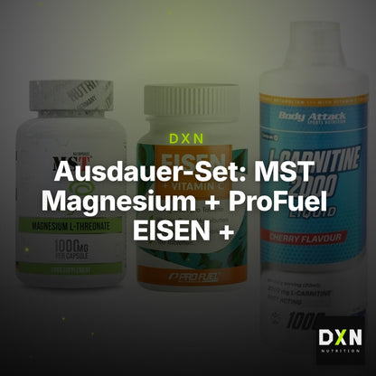 Ausdauer-Set: MST Magnesium + ProFuel EISEN + Body Attack – Clean Showcase Plus