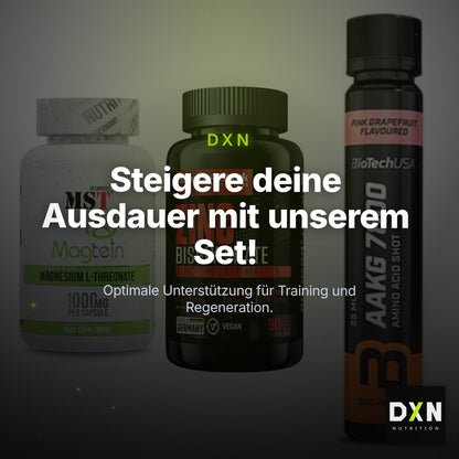 Ausdauer-Set: MST Magnesium + Body Attack Zink + BioTech AAKG – Clean Showcase Plus
