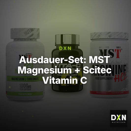 Ausdauer-Set: MST Magnesium + Scitec Vitamin C + MST Arginine HCL – Clean Showcase Plus