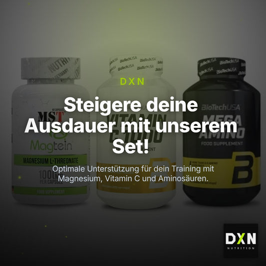Ausdauer-Set: MST Magnesium + BioTech Vitamin + BioTech Mega – Clean Showcase Plus