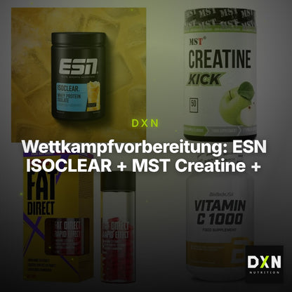 Wettkampfvorbereitung: ESN ISOCLEAR + MST Creatine + 2 weitere – Clean Showcase Plus