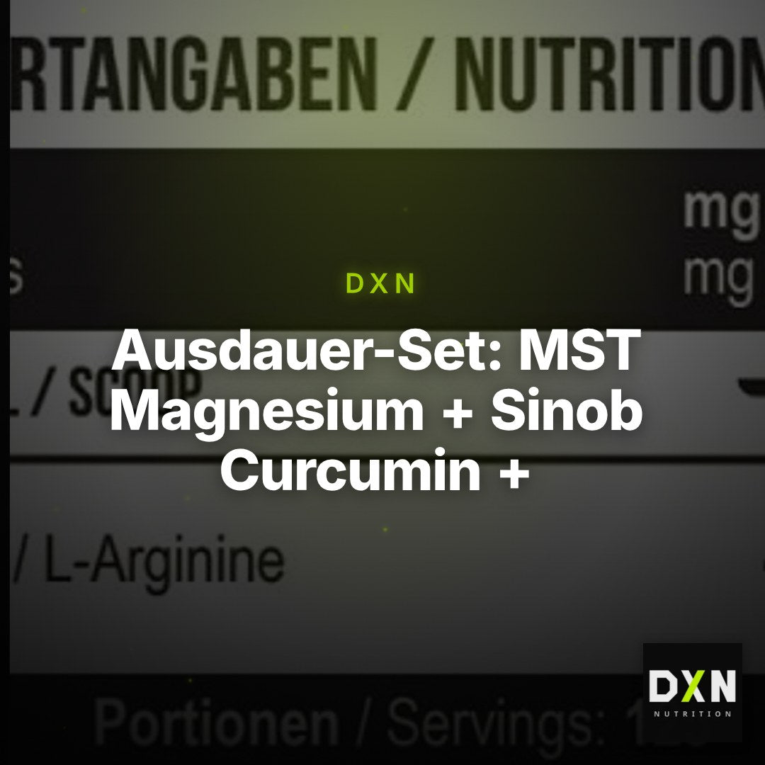 Ausdauer-Set: MST Magnesium + Sinob Curcumin + MST Arginine RAW – Clean Showcase Plus