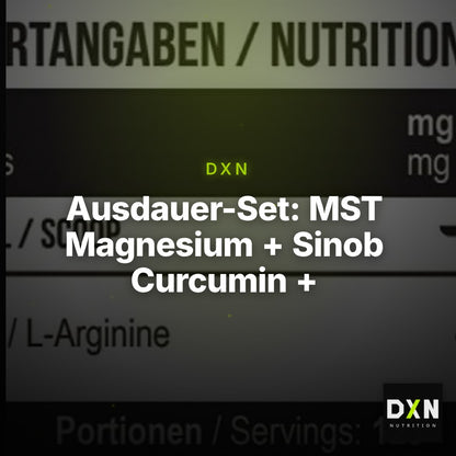 Ausdauer-Set: MST Magnesium + Sinob Curcumin + MST Arginine RAW – Clean Showcase Plus