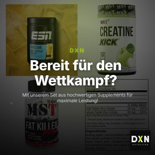 Wettkampfvorbereitung: ESN ISOCLEAR + MST Creatine + 2 weitere – Clean Showcase Plus
