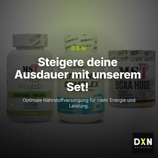 Ausdauer-Set: MST Magnesium + BioTech Multi + MST BCAA Huge – Clean Showcase Plus