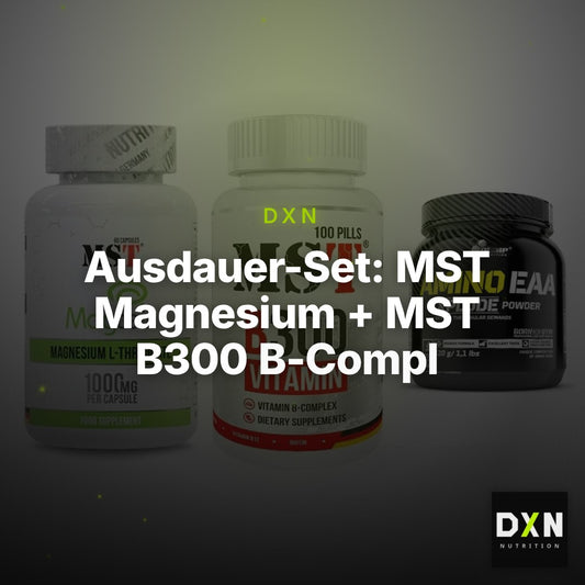 Ausdauer-Set: MST Magnesium + MST B300 B-Compl + Olimp Amino EAA – Clean Showcase Plus