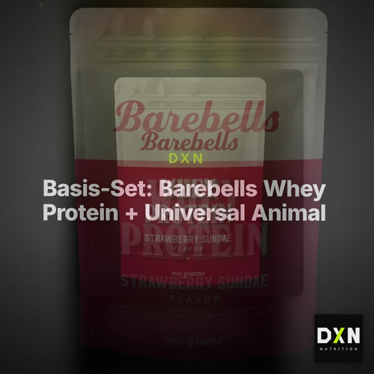 Basis-Set: Barebells Whey Protein + Universal Animal Pak 44 Serv. – Clean Showcase Plus