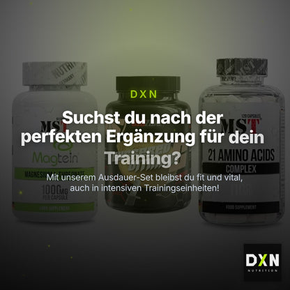 Ausdauer-Set: MST Magnesium + Big Zone Buffere + MST 21 Amino – Clean Showcase Plus