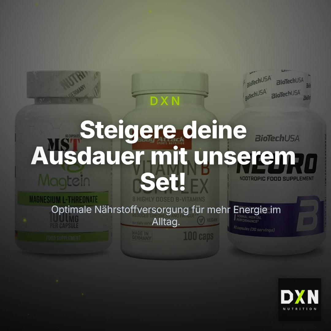 Ausdauer-Set: MST Magnesium + Body Attack + BioTech Neuro – Clean Showcase Plus