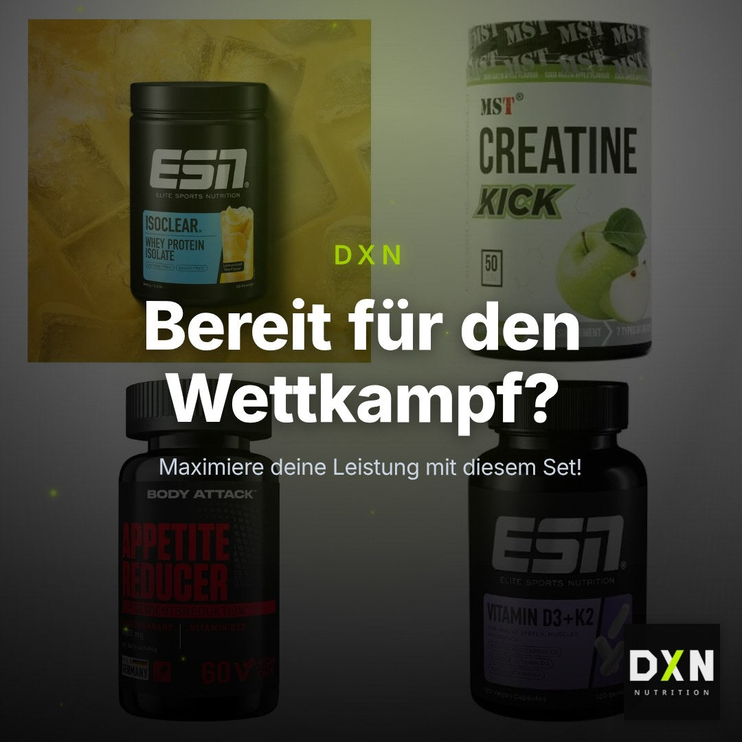Wettkampfvorbereitung: ESN ISOCLEAR + MST Creatine + 2 weitere – Clean Showcase Plus