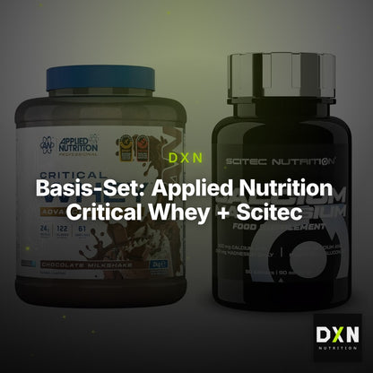 Basis-Set: Applied Nutrition Critical Whey + Scitec Calcium Magnesium – Clean Showcase Plus