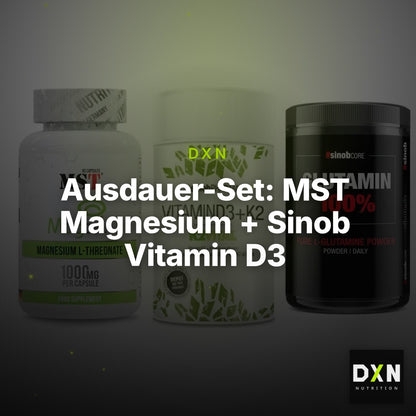 Ausdauer-Set: MST Magnesium + Sinob Vitamin D3 + Sinob Core – Clean Showcase Plus