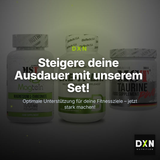 Ausdauer-Set: MST Magnesium + BioTech One A + MST Taurine – Clean Showcase Plus