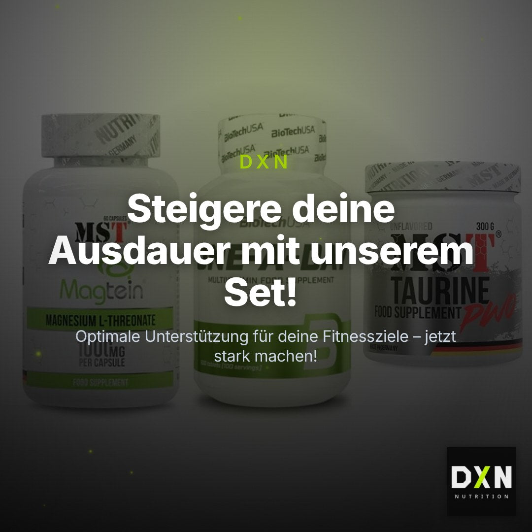 Ausdauer-Set: MST Magnesium + BioTech One A + MST Taurine – Clean Showcase Plus