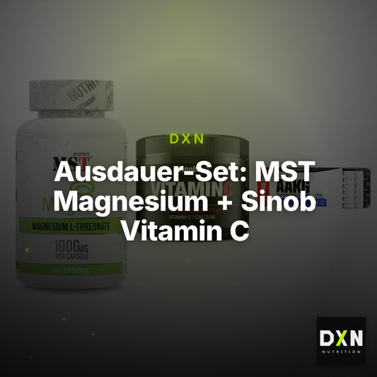 Ausdauer-Set: MST Magnesium + Sinob Vitamin C + Nutrend AAKG – Clean Showcase Plus
