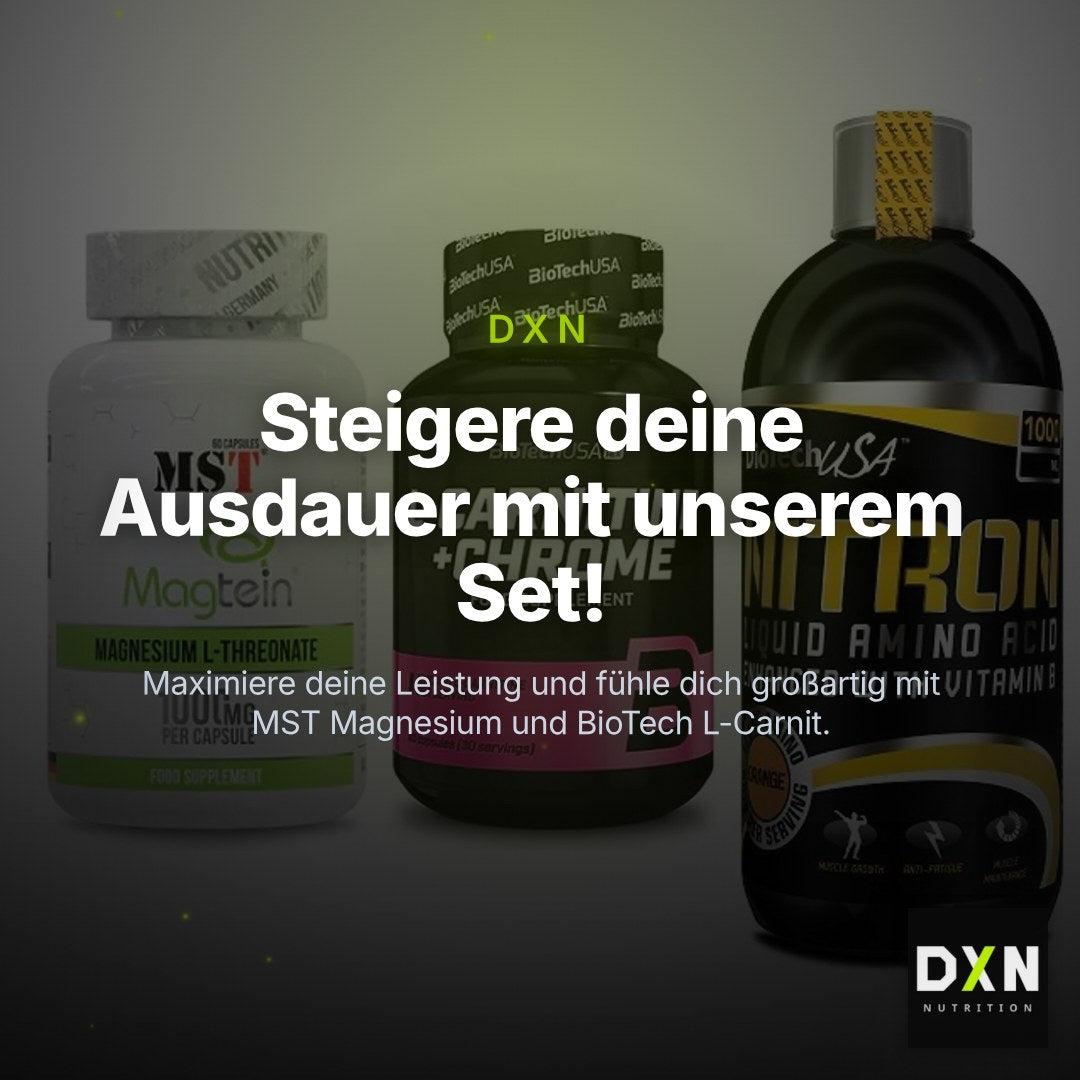 Ausdauer-Set: MST Magnesium + BioTech L-Carnit + BioTech Liquid – Clean Showcase Plus