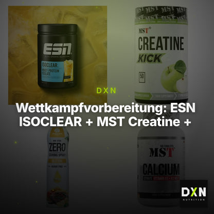Wettkampfvorbereitung: ESN ISOCLEAR + MST Creatine + 2 weitere – Clean Showcase Plus