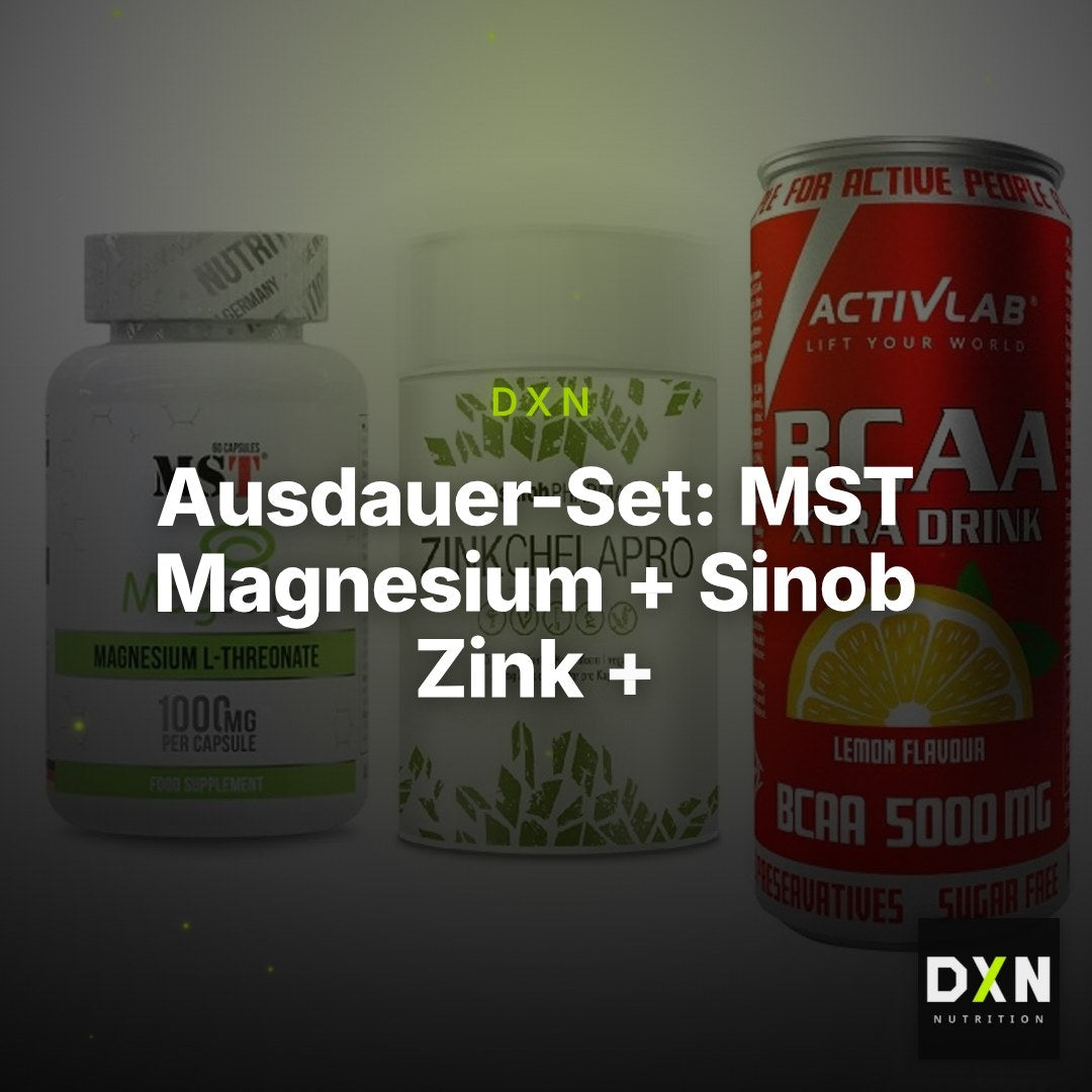 Ausdauer-Set: MST Magnesium + Sinob Zink + Activlab BCAA – Clean Showcase Plus